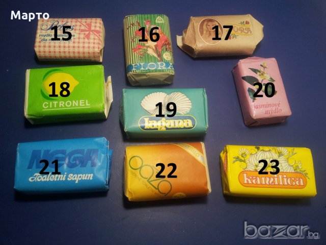 Неупотребявани стари български и вносни сапуни 31 различни, снимка 4 - Антикварни и старинни предмети - 20695843