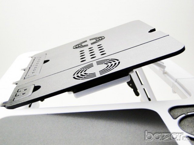 Нова маса за лаптоп с два вентилатора и подложка за мишка E-Table, снимка 6 - Лаптоп аксесоари - 11752539