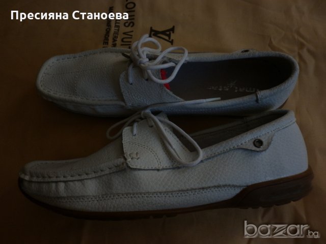 Дамски бели мокасини Мат Стар, снимка 1 - Дамски ежедневни обувки - 19106971