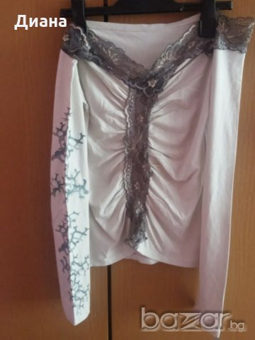 Дамска ефектна блуза, размер XS, снимка 1 - Блузи с дълъг ръкав и пуловери - 19209846