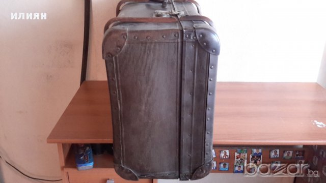 Старинен куфар със обков метал и дърво има забележки , снимка 6 - Други стоки за дома - 16556448