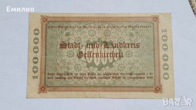 GERMANY 100000 MARK 1923 , снимка 2 - Нумизматика и бонистика - 21947107
