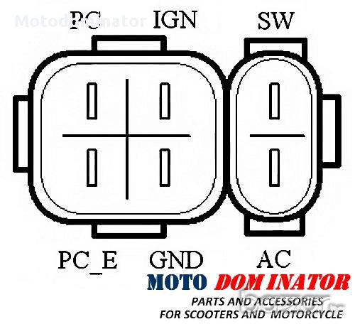CDI - електронно запалване за скутер GY6 50/125/150сс 4Т AC, Honda, Kymco, Peugeot, снимка 2 - Части - 10743944