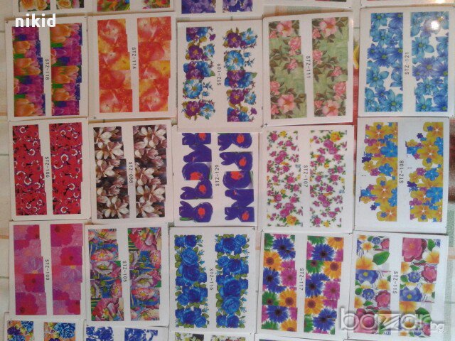 # 6  МОДЕЛ 50 БР ЦВЕТЯ татос ваденки водни стикери за нокти маникюр, снимка 5 - Продукти за маникюр - 15235174