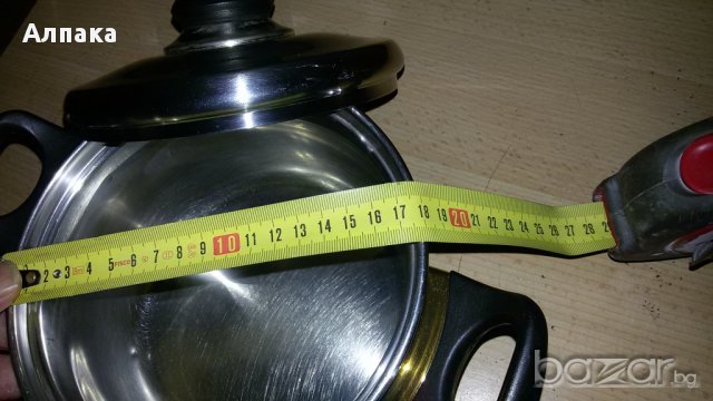 Продавам малка маркова немска тенджера, алпака, диаметър 18/9 см , снимка 2 - Съдове за готвене - 11533296