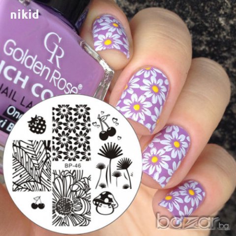 кръгъл Шаблон за щампа печати за нокти плочка оригинал BORN PRETTY BP-46