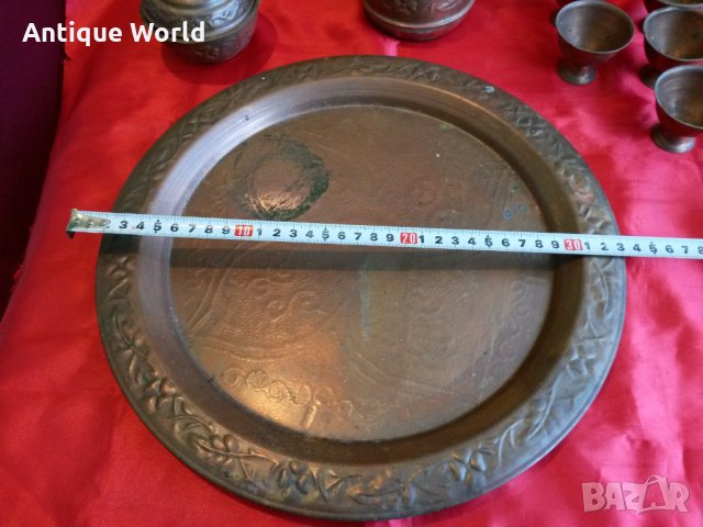 Много Стар Турски Меден Бакърен Сервиз , снимка 7 - Антикварни и старинни предмети - 25414019