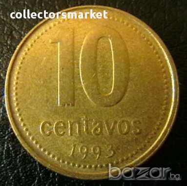 10 центаво 1993, Аржентина