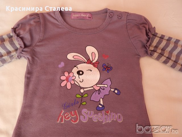 Пролет-есен-лилава блузка за 18-24 мес., снимка 4 - Бебешки блузки - 9780140
