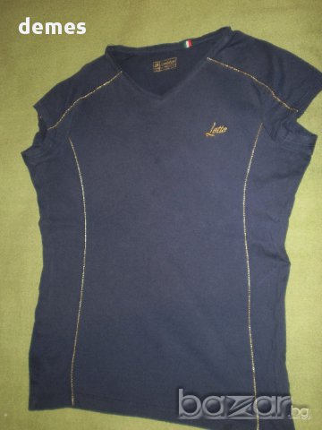 Оригинална тениска в тъмно синьо LOTTO, размер S, снимка 5 - Тениски - 14911109