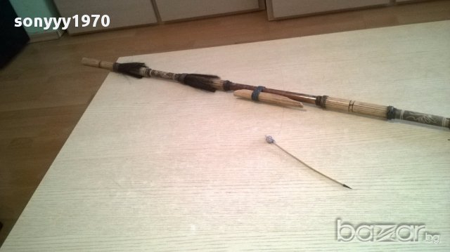 Древно африканско оръжие с стрела-бамбук-резба-внос швеицария, снимка 6 - Антикварни и старинни предмети - 17502328