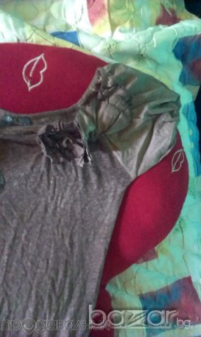 НОВО! M/L. OKSU TRIKO - Турция. Стилна дамска блуза. Цвят кафяв - меланж., снимка 2 - Други - 16562883