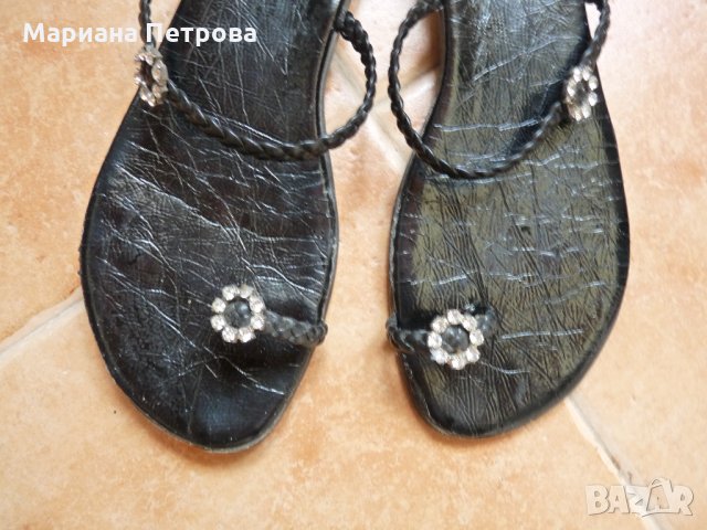 Дамски летни чехли с камъчета, 39 с цена за 2 -та чифта, снимка 2 - Чехли - 26147749