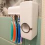 Комплект автоматичен диспенсър за паста за зъби и четка за зъби за баня с високо качество, снимка 18