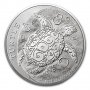 Нова сребърна монета 5$ от 2015 г. с костенурка 2 oz 999 проба сребро, монети чиста проба