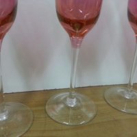 Сервиз чаши за вино цветно стъкло, снимка 11 - Антикварни и старинни предмети - 22450614