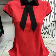 Дамска червена блуза, снимка 1 - Тениски - 14346258