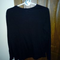 Черна памучна блуза H&M, снимка 2 - Блузи с дълъг ръкав и пуловери - 23783310