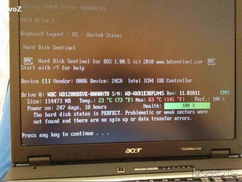 Продавам харддиск  -2.5`-40GB -АТА, снимка 1