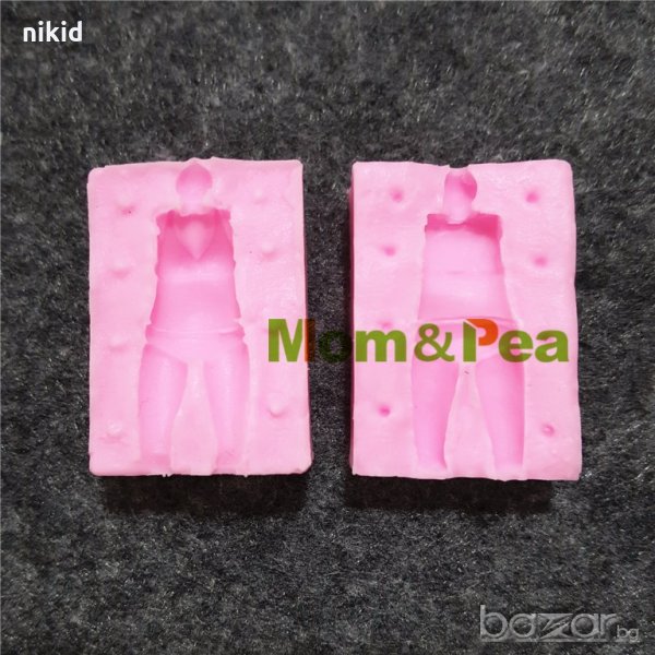 3D малко човешко тяло 2 части силиконов молд форма декорация украса фондан торта мъфини и др, снимка 1