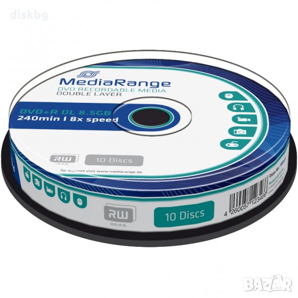 DVD+R DL 8.5GB MediaRange - празни дискове двуслойни, снимка 1