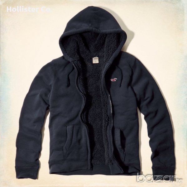 Hollister Co. Aliso Creek NAVY Sherpa-lined Hoodie, снимка 1