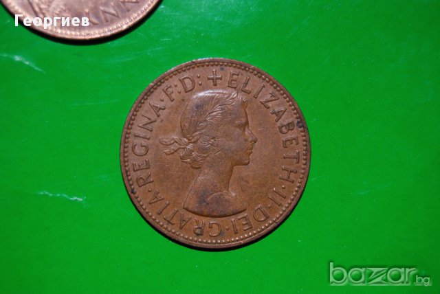 1 пени Великобритания 1963 ,голяма монета