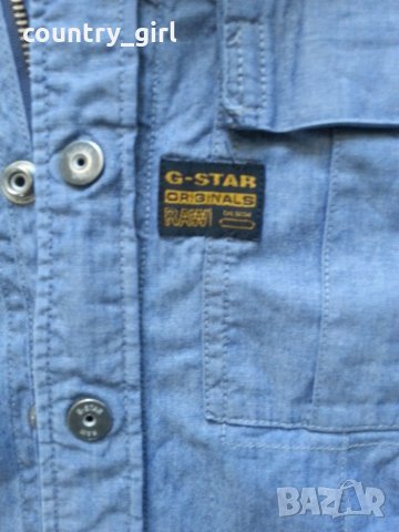 g-star - страхотна мъжка дънкена риза КАТО НОВА, снимка 7 - Ризи - 22421021