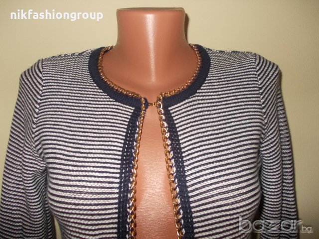Жилетка синьо и бяло рае XS, S размер, снимка 2 - Жилетки - 20657640