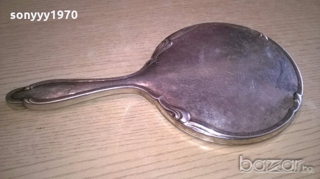 АНТИКА-Ретро огледало-метално-27х14см-внос швеицария, снимка 6 - Антикварни и старинни предмети - 18474771