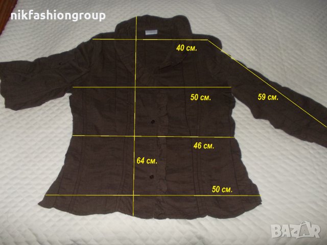 Кафява риза L размер, снимка 4 - Ризи - 24723297