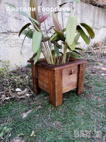 Дървени саксии (кашпи) за растения, снимка 14 - Саксии и кашпи - 21636607