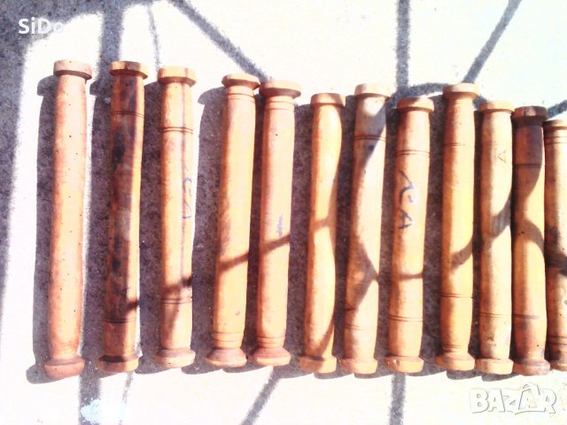 Чекрък за предене на вълна от 1937г. и 4 бр.масури с размери от 27 до 33 см +2 вретена за предене, снимка 17 - Колекции - 22186162