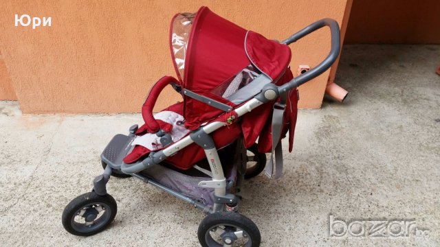 Комбинирана количка 2 в 1 2 в 1 Enzo Evo Red, снимка 2 - Детски колички - 19863536