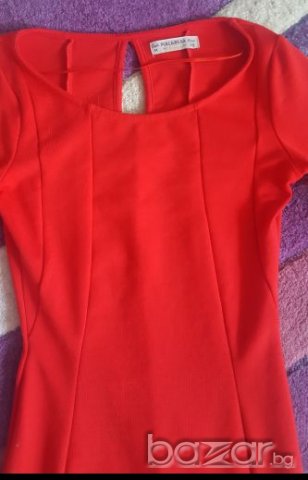 Червена рокля, размер М, снимка 2 - Рокли - 19642852