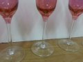 Сервиз чаши за вино цветно стъкло, снимка 11
