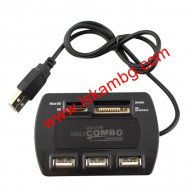 Комплект USB hub 4 порта + четец на карти, снимка 2 - USB Flash памети - 13303563