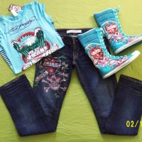 Ed Hardy лот в синьо, снимка 1 - Кецове - 7783217