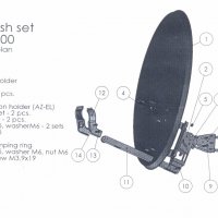 Продавам сателитни антени офсет 630х562 пълен комплект, снимка 4 - Приемници и антени - 19282129