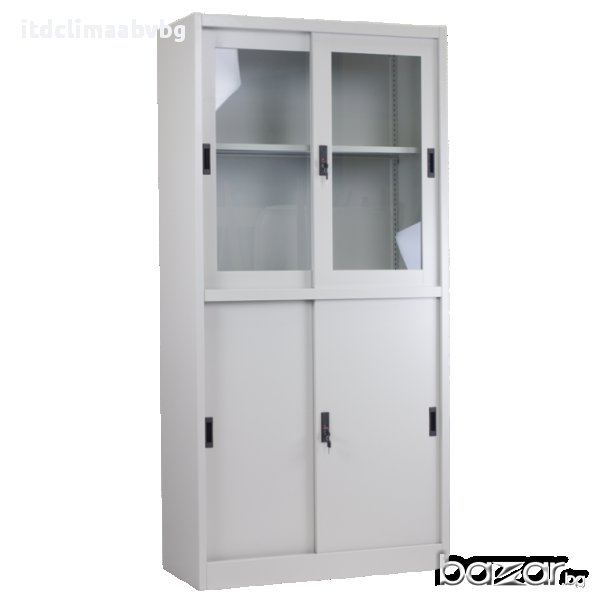 Метален шкаф за документи с плъзгащи врати-185/90/40см, снимка 1