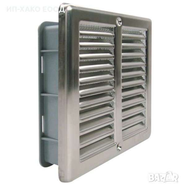 ВЕНТИЛАЦИОННА РЕШЕТКА С МОНТАЖНА РАМКА И МРЕЖА ПРОТИВ НАСЕКОМИ, снимка 1