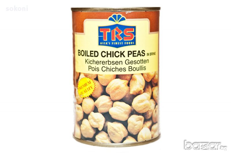 TRS Boiled Chick Peas / ТРС Варен Нахут В Подсолена Вода 400гр, снимка 1