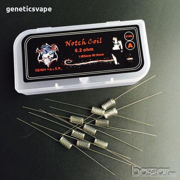 Demon Killer Notch Coil SS316L Heating Wire 0.2ohm намотки за вейпове, снимка 1