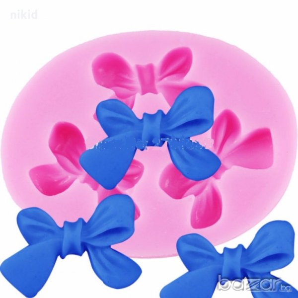 3 панделки пандели пандела овал силиконов молд форма фондан декорация и украса торта мъфини шоколад , снимка 1