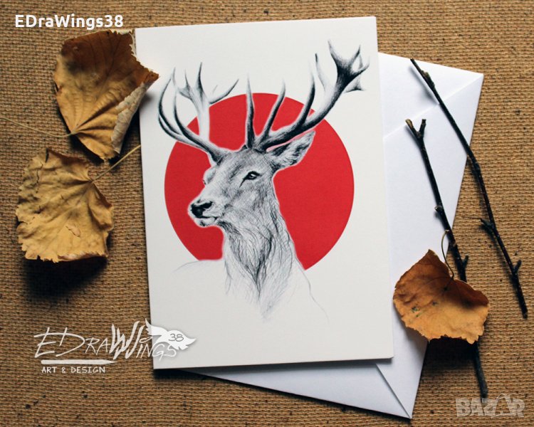 Картичка "Елен", снимка 1