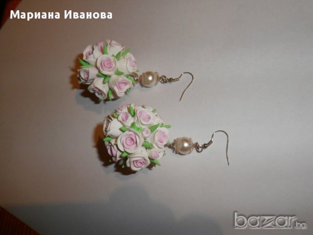 обеци "рози", снимка 4 - Обеци - 11376396