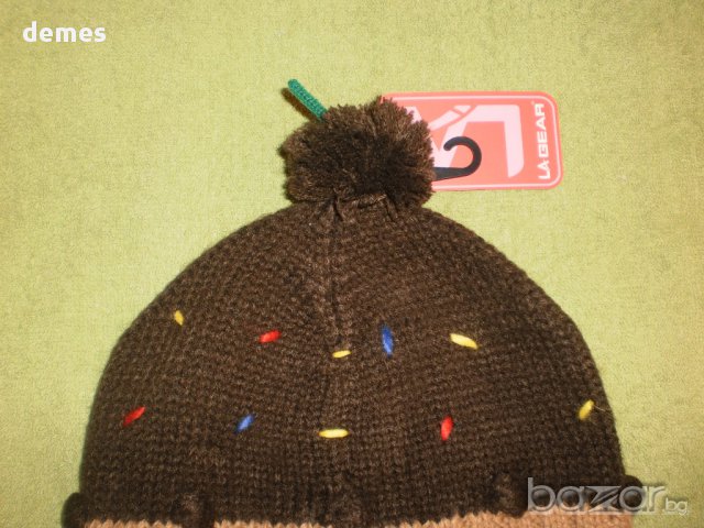 Оригинална детска шапка La Gear в кафяво и бяло, намалена , снимка 4 - Шапки, шалове и ръкавици - 8542859