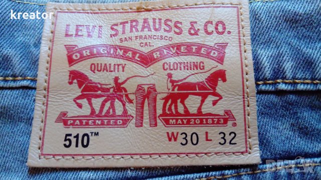  НОВО!!! levi's jeans оригинал размер 30/32 цвят сив levi strauss мъжки дънки, снимка 2 - Дънки - 22462688
