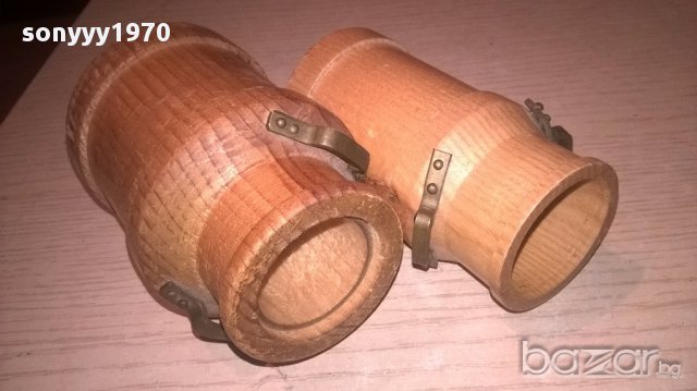 Ретро колекция-гюм 2бр-дърво/месинг-10/7/6см-внос швеицария, снимка 3 - Антикварни и старинни предмети - 17364113