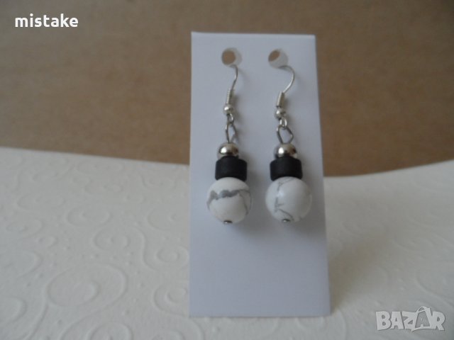 обеци Бял Тюркоаз